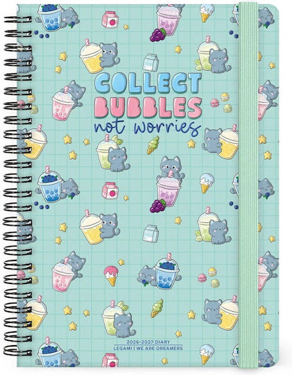 Legami Milano Kitty Bubble Tea Седмичен Дневник A5 2026/27 Kitty Bubble Tea Спирала 15x21см