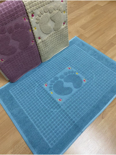 SteweHome Set Covoare De Baie Din Bumbac STE-024743-V51126 Albastru Petrol 50x70cm 3 Bucăți