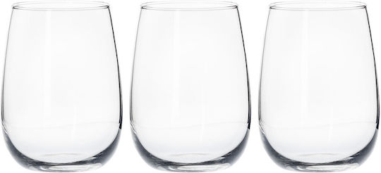 Borgonovo Set of Water Glasses Made of Glass 380ml 3 Pieces