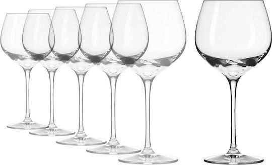 Krosno Set Water Glasses Goblet Crystal 570ml 6 Pieces