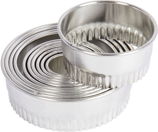Комплект 11 Кръгли Формички За Бисквитки С Назъбен Край Металик Kitchen Craft