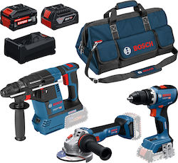 Bosch 0615A500AJ Σετ Γωνιακός Τροχός, Δραπανοκατσάβιδο & Πιστολέτο Bosch 0615A500AJ Σετ Γωνιακός Τροχός, Δραπανοκατσάβιδο & Πιστολέτο