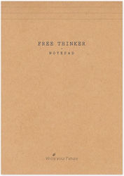 adBook Free Thinker Notizblock Ση notes με Λευκά Σελίδες A4