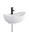 vidaXL Επικαθήμενος Νιπτήρας Πορσελάνης 59x35x21cm Μαύρο