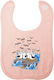 Koupakoupa Kyriaaa The Seagulls Of The Class Fabric Baby Bib with Hoop & Loop Fastener Pink