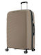 RCM Large Hard Beige Travel Suitcase Height 76cm