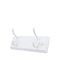 Uncle George Wall Hanger Bamboo 2 Hooks White 23x9x8cm