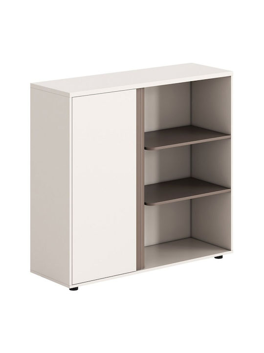 Ντουλάπι Γραφείου Ξύλινο Newline Ecru-light Brown 120x40x110cm