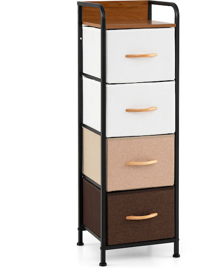 Storage Drawers Made of Metal & Fabric L99.5xW28.5xH31cm