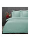 Sleep Time Set Huse Pentru Pilote 200x220cm Dublu Cu 2 Fețe De Pernă Culoare Verde Mentă