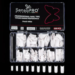 Sensopro Milano French White False Nail Tips 500 Pcs