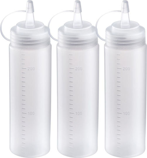 Set of 3 Plastic Sauce Bottles 240ml Westmark