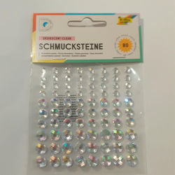 Πέρλες Στρασάκια Iridescent Clear Αυτοκόλλητα 80τεμ