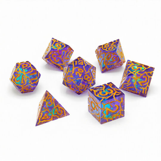 Set Zaruri Rpg Din Rășină Cu Muchie Ascuțită Radiant Rune