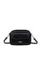 Gallantry Women Crossbody Bag Compact Grained Effect Front Flap Pocket Black