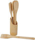 Bamboo Kochgeschirr-Set mit Ständer 4 Stück