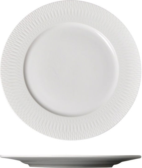Prestige Servierplatte aus Porzellan Weiß mit Durchmesser 22cm