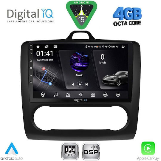 Digital IQ Car Audio System for Ford Focus 2005-2012 with Clima Bluetooth USB WiFi GPS Apple CarPlay Android Auto with 9" Touch Screen