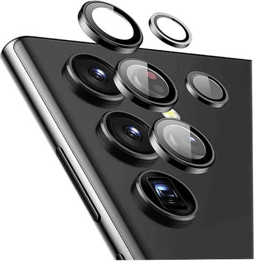 Camera Protection Tempered Glass Black for Samsung Galaxy S23 Ultra