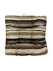 Garden Chair Cushion Bamboo Brown Checkered 38x38cm