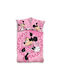 Disney Minnie Mouse Set Cearceaf Pentru Copii Single Cu Față De Pernă Din Bumbac Roz 140x200cm