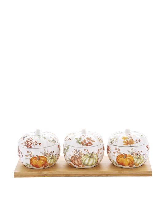 Easylife Ορντεβιέρα από Πορσελάνη Ø28.5cm 3τμχ