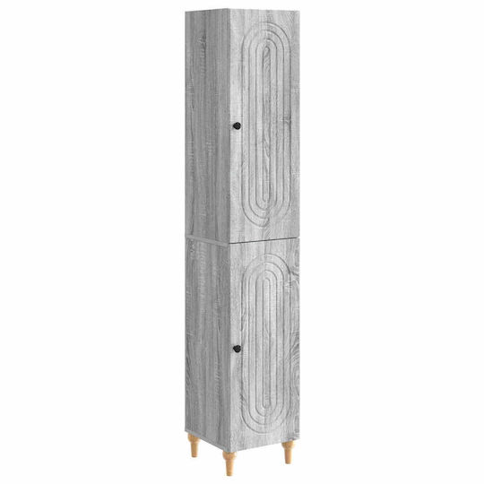 vidaXL Bathroom Column Cabinet Wall Hung 33x34.5x90cm Sonoma