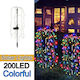 Set of 2 Spiked Solar Lights RGB with Photocell