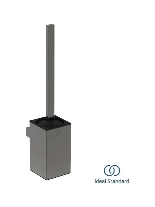 Ideal Standard Metallic Bathroom Toilet Brush Gray