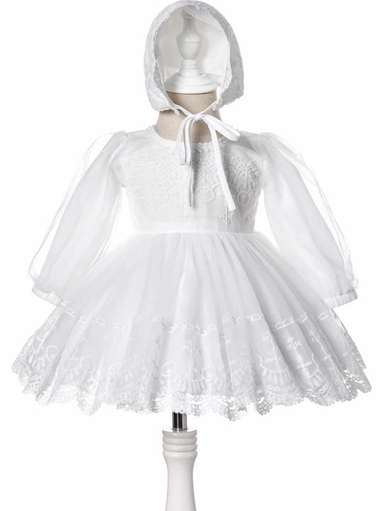 Nannie Weißes Taufkleid aus Tüll