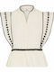 Women's Cotton Sleeveless Crop Top Ivory