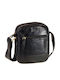 Leather Men's Shoulder / Crossbody Bag Black