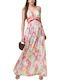 Maxi Damenkleid Mehrfarbig