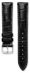 Longines Кожена Каишка Черен 18мм
