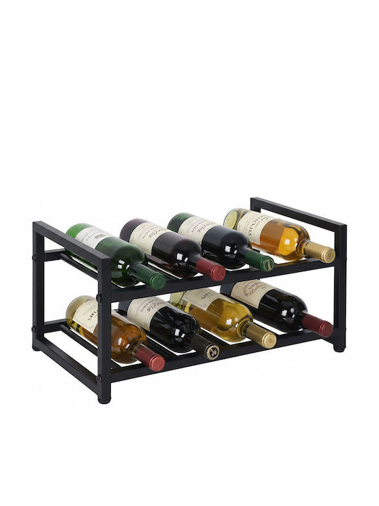 Relaxdays Suport De Podea Pentru Sticle Metalic Negru 21.5x24.5x42.5cm