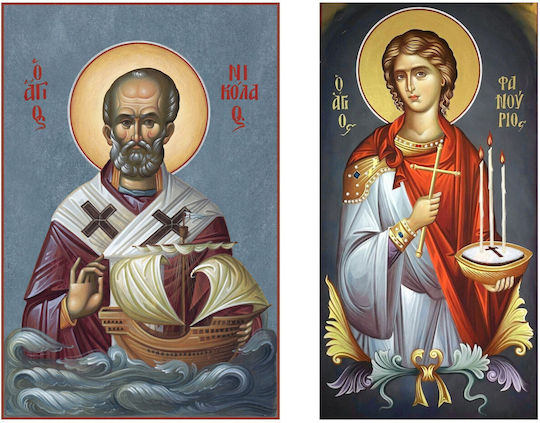 Ριζόχαρτο Decoupage A3 Άγιος Νικόλαος Άγιος Φανούριος Αγιογραφίες