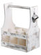 Kesper Настолна Дървена Бутилколодка Бяла 25x16.8x32см
