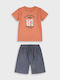 Kids Set with Shorts Summer 2 Pieces Paprika Paprika Paprika