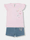 Kids Clothing Set with Shorts Summer 2 Pieces Soft Pink