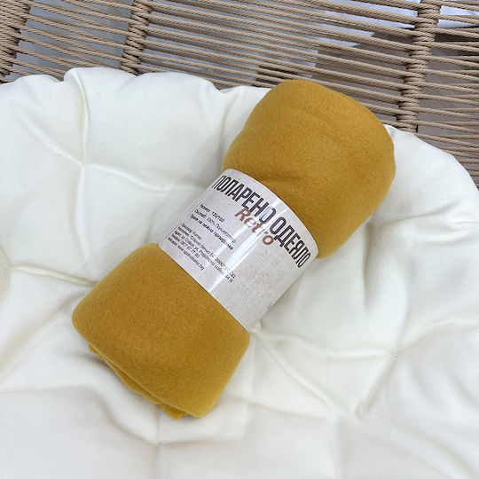 Fleece Decke Einzeln 150x200cm Senf