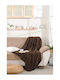 Rebeka Home Одеяло Космено Полу-двойно 180x220см Кафяво