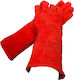 Galaxy Safety Gloves Welding Red Leather