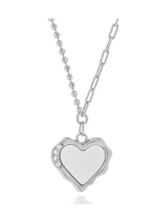 Jools Herz Halskette aus Silber mit Zirkon