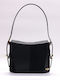 Leder Damen Schultertasche Schwarz T15166-03-2-1