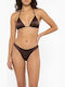Set Bikini Τριγωνάκι με Αφαιρούμενη Ενίσχυση & String Καφέ