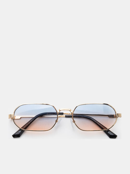 Luigi Unisex Sunglasses with Light Blue Metallic Frame and Light Blue Lens 4842530