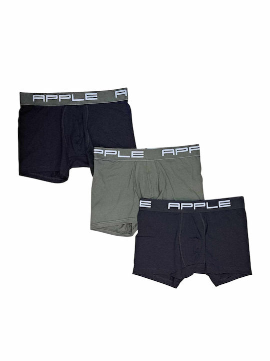Apple Boxer Men's Boxers Black 3 Pack