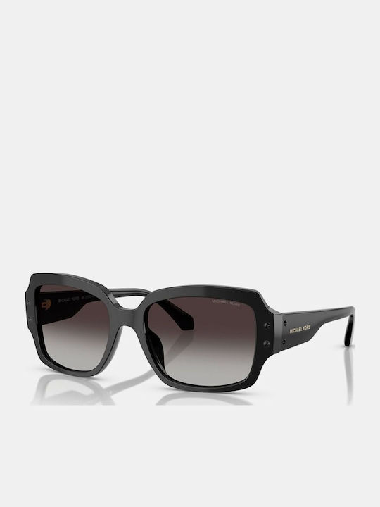 Michael Kors Mk2233b4004e2 Women's Sunglasses with Black Horn-Rimmed Frame and Black Lens