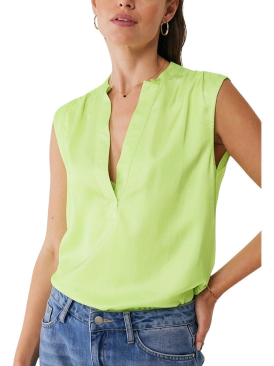 Mexx Γυναικεία Μπλούζα Αμάνικη Light Green