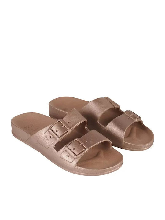 Cacatoes Flip Flops In Sandal Style In Gold Colour